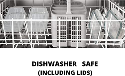 Large Glass Food Storage Containers with Airtight Lids, Oven and Freezer Safe D19741