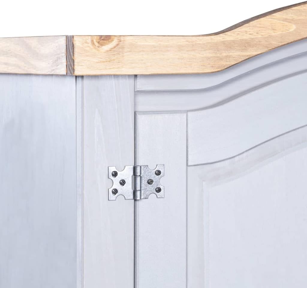 Mexican Pine Wardrobe 2 Doors Grey X9816