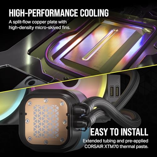 Liquid CPU Cooler 360mm AIO with RGB Fans and LCD Screen R621607