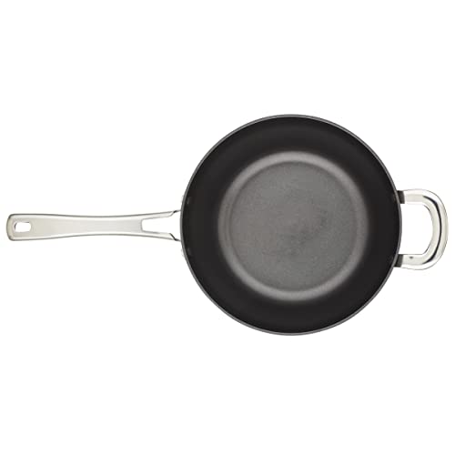 Hard Anodized Nonstick Saucier Pan with Lid, 4.5 Quart E831259