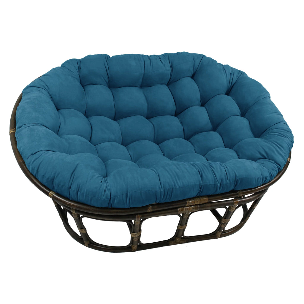 Oversize Double Papasan Chair Cushion Micro Suede Green Z644974