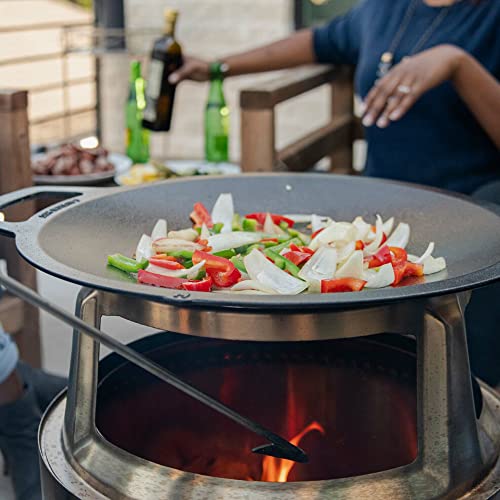 Cast Iron Wok Top for Fire Pit, 18 Inch Stir Fry Pan Y921253