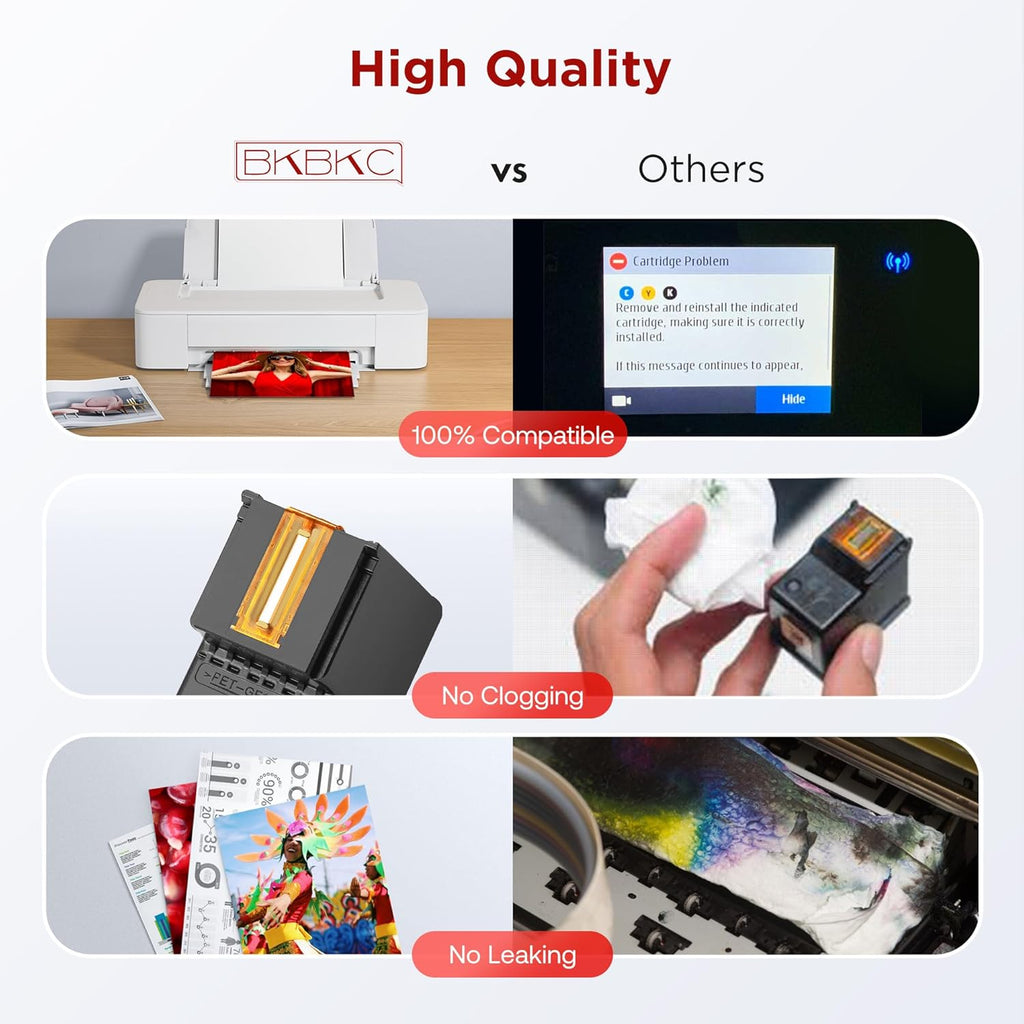 Ink Cartridges Combo Pack for Canon Printers (Black, Tri-Color) I95698