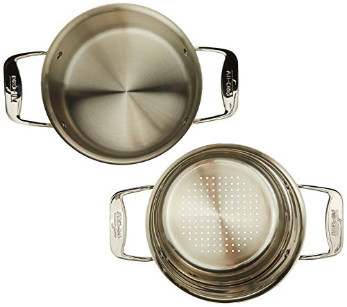 Stainless Steel 5-Ply Casserole with Lid and Steamer, 3-Quart Z272273