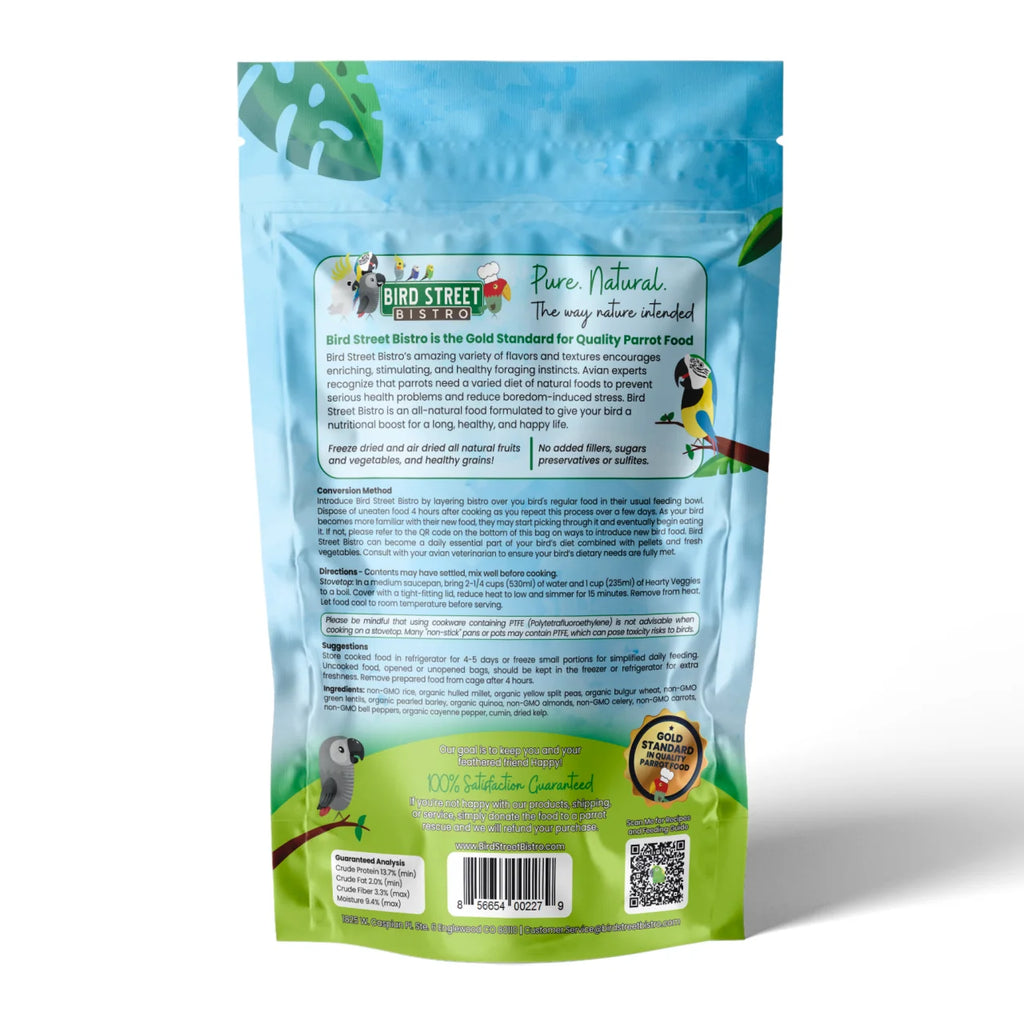 Hearty Veggies Parrot Food, Natural Grains I486498