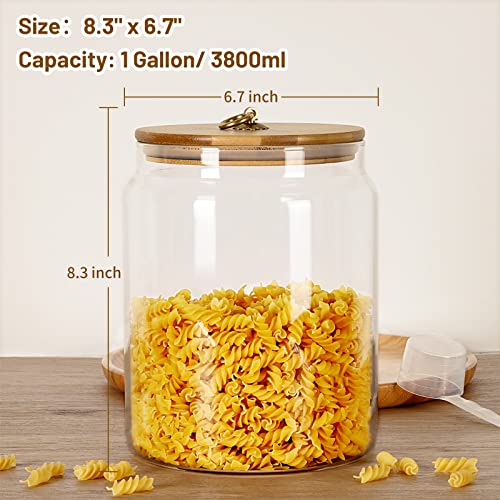 Large Glass Jars with Bamboo Lids for Kitchen Storage Y970