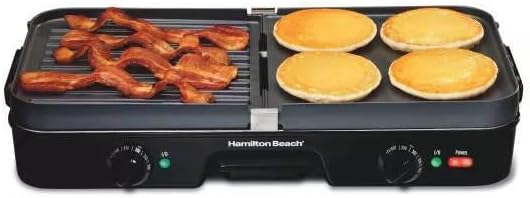 3-in-1 Grill/Griddle with Dual-Zone Temperature Control J24721