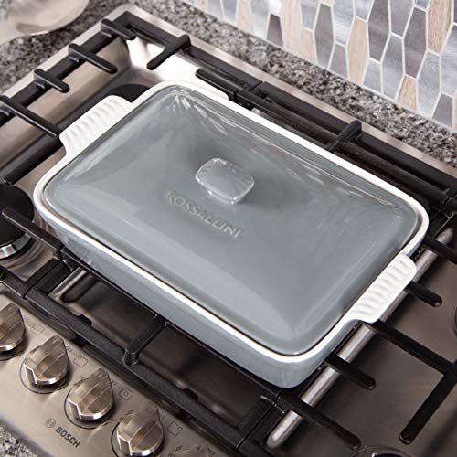 Stoneware Casserole Dish with Lid, 3.2 Quart, 11 by 9 Inch M601411