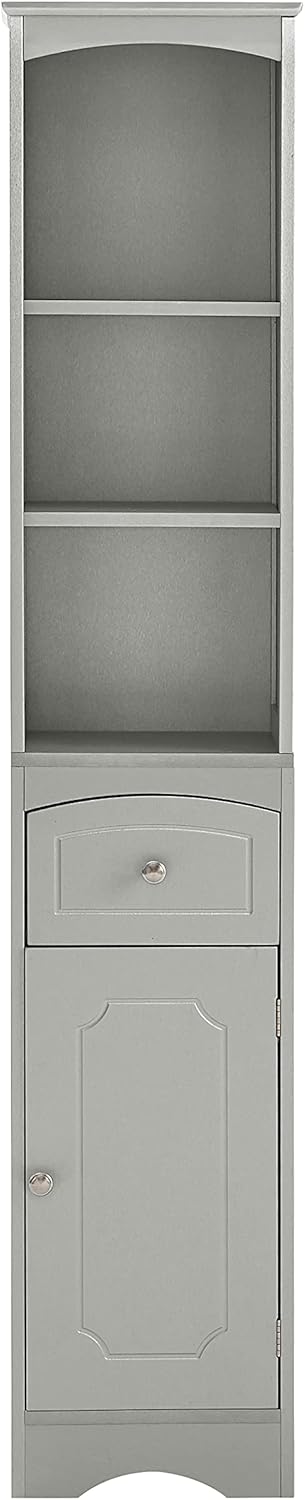 Narrow Freestanding Bathroom Storage Cabinet with 3-Tier Shelf and Drawer O805