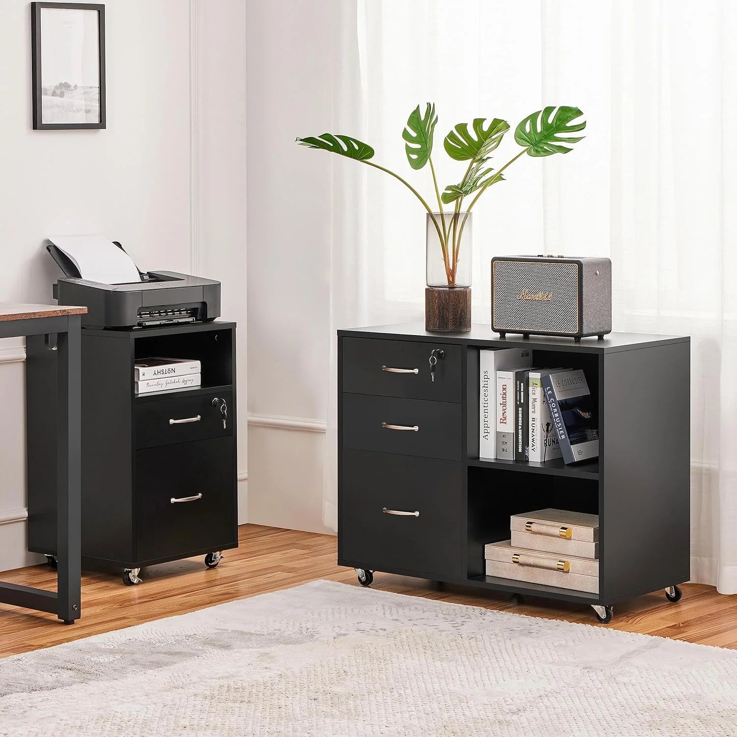 3 Drawer Lateral File Cabinet with Lock for Letter A4 Q625797