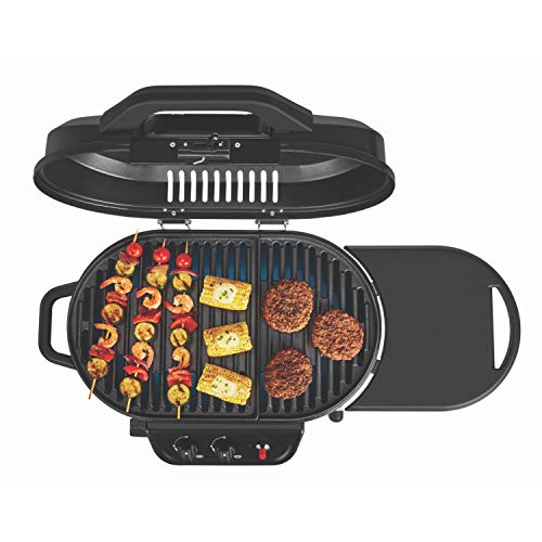 Portable Stand-Up Propane Grill with Push-Button Starter, Folding Legs & Wheels K8833