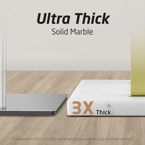Standing Towel Rack for Bathroom with Marble Base, 2-Tier Floor Stand R43814